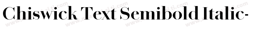 Chiswick Text Semibold Italic字体转换